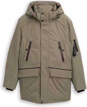 TOM TAILOR Herren Arctic Parka mit abnehmbarer Kapuze, grün, Uni, Gr. XXXL
