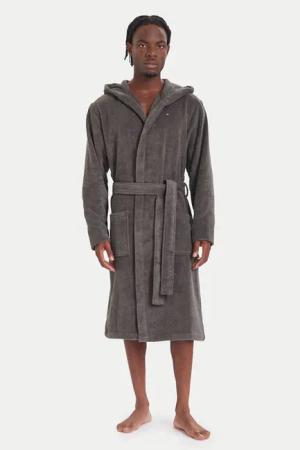 Tommy Hilfiger Bademantel Icon Hooded Bathrobe 2S87905573 Grau