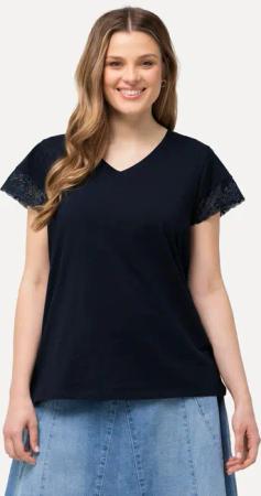 Ulla Popken T-Shirt T-Shirt Spitze Classic