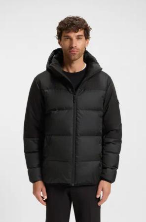 BOSS GREEN Daunenjacke abnehmbare Kapuze, Regular
