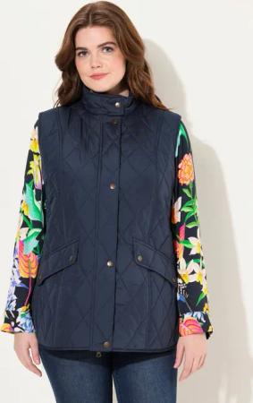 Ulla Popken Steppweste Steppweste wasserabweisend Fasanen-Futter