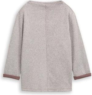 TOM TAILOR Damen Sweatshirt mit Stehkragen, braun, Meliert, Gr. XXL