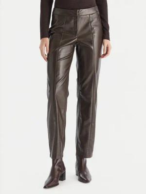 Vero Moda Hose aus Kunstleder Vips 10336342 Braun Straight Fit