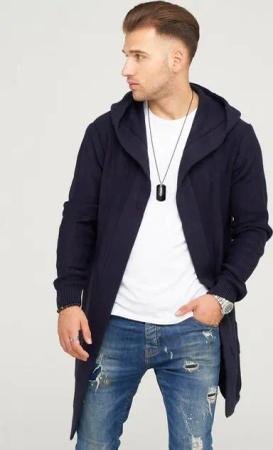 behype Strickjacke JAROMIR mit kuscheliger Kapuze