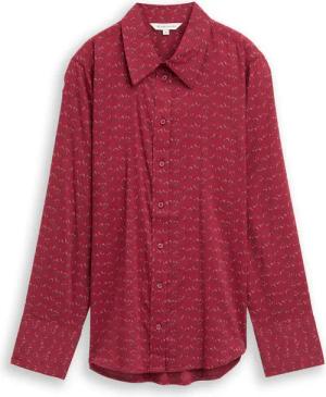 TOM TAILOR Damen Hemdbluse mit Muster, rot, Gemustert, Gr. 42