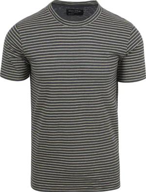 Marc O'Polo T-Shirt Leinen Streifen Blau - Größe XL