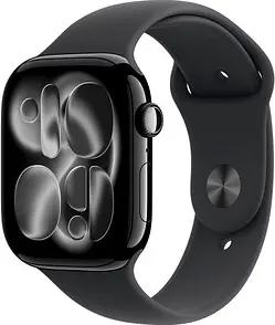 Apple Watch Series 11 46 mm Aluminium (GPS) Sportarmband S/M schwarz, diamantschwarz