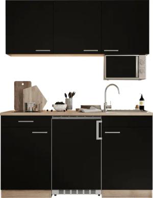 RESPEKTA Pantryküche "Luis, Glaskeramikkochfeld, wahlweise Mikrowelle, Korpus Eiche Sägerau" Breite 150 cm, in exclusiver Konfiguration für OTTO