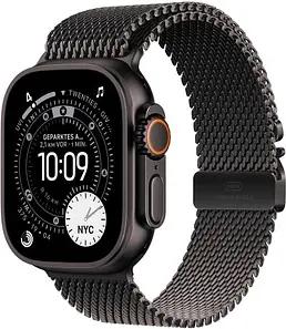 Apple Watch Ultra 3 Milanaise Armband Medium schwarz