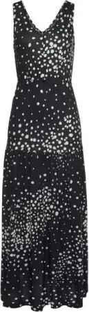 Vivance Maxikleid mit Punktedruck und V-Ausschnitt, Sommerkleid, elegantes Strandkleid