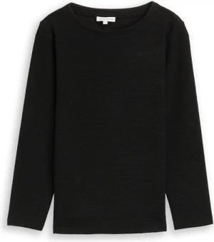 TOM TAILOR Damen Plus Size - Sweatshirt mit Glitzer-Effekt, schwarz, Uni, Gr. 44