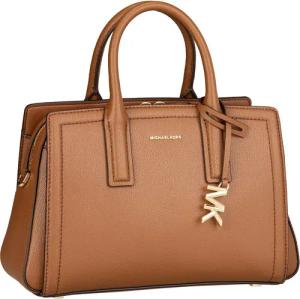 Michael Kors Laila SM Satchel Solid Embossed in Cognac (4 Liter), Handtasche