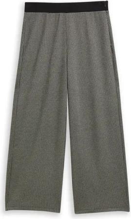 TOM TAILOR Damen Jacquard Culotte Hose, schwarz, Gemustert, Gr. 42/28