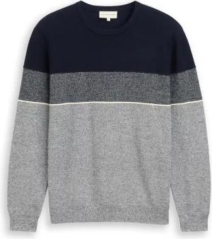 TOM TAILOR Herren Strickpullover mit Colour Blocking, rot, Colour Blocking, Gr. XXXL