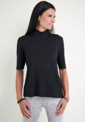 Seidel Moden Stehkragenshirt im hüftlangen Schnitt, MADE IN GERMANY