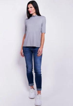 Seidel Moden Stehkragenshirt im hüftlangen Schnitt, MADE IN GERMANY