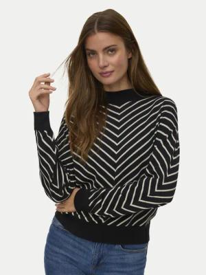 Vero Moda Pullover Capricorn 10331893 Schwarz Regular Fit
