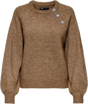Only  Pullover Onllauren Life Ls O-Neck Button Knt 15327661