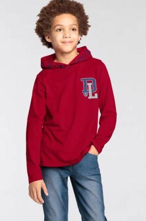 DELMAO Kapuzenshirt für Jungen Langarm, trendiger Druck, ideal für lässige und sportliche Outfits