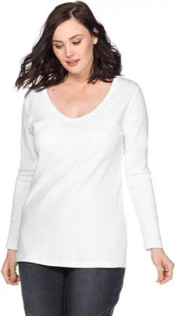 Sheego Langarmshirt Große Größen aus Baumwolle