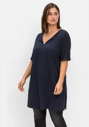 Sheego Longshirt Große Größen mit geschlitztem Ausschnitt