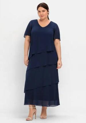 Sheego Cocktailkleid Große Größen in Maxi-Länge