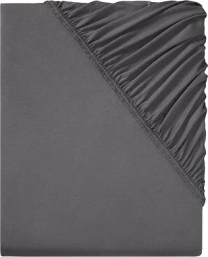 LIVARNO home Spannbettlaken Jersey Modal, 90-100 x 200 cm (Dunkelgrau)