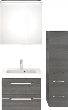 Saphir Badmöbel-Set "Balto Sprint 3-teilig, Mineralmarmor-Waschtisch mit LED-Spiegelschrank" 4 Stk. tlg.