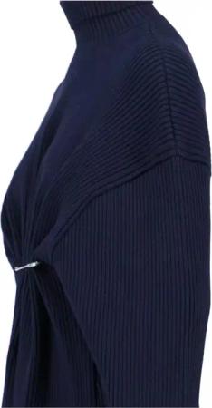 Balenciaga - Ribbed Knit Midi Dress – Blue - Größe M - beige