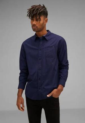 STREET ONE MEN Langarmhemd mit Minimal Muster