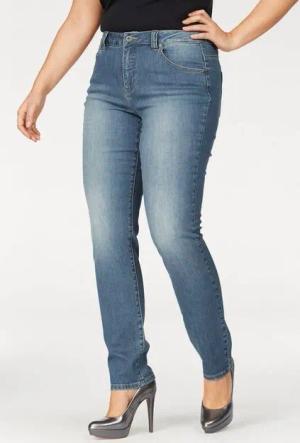 Arizona Slim-fit-Jeans Curve-Collection hohe Leibhöhe, Five-Pocket-Design, Zip-Fly