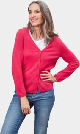 GOLDNER Strickjacke Weiche Kaschmirstrickjacke mit V-Ausschnitt
