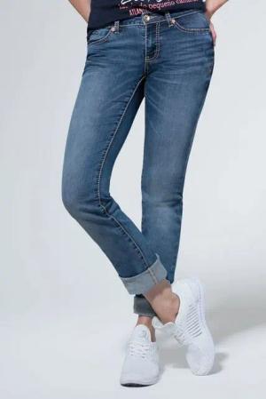 SOCCX Regular-fit-Jeans mit Turn-Up Saum