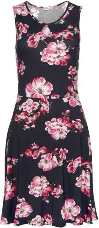 Beachtime Sommerkleid mit Blumenprint, elastisches Jerseykleid, Strandkleid