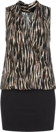 Vivance Minikleid mit bedrucktem Oberteil, elegantes Blusenkleid, Sommerkleid