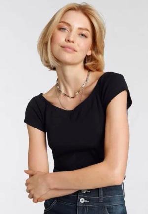 Arizona Carmenshirt Off-Shoulder enge Passform, aus Baumwolle, elastische Rippware
