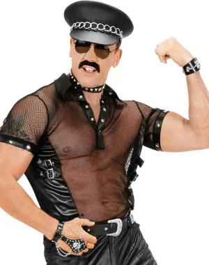 Widdmann T-Shirt Netzshirt Biker Gay Pride, Goth-Outfit oder Rocker-Kluft? Alles ist möglich.