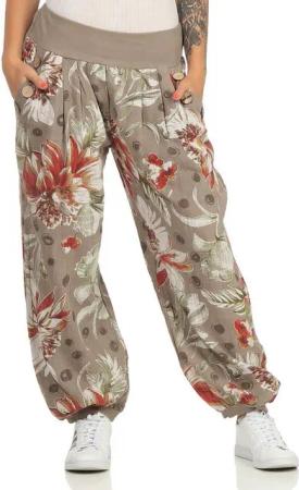 CLEO STYLE Stoffhose Damen Sommerhose 400 Schlamm