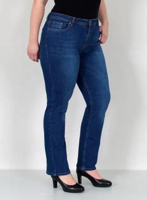 ESRA Straight-Jeans Damen Jeanshose Gerader Schnitt Stretch Hose hoher Bund bis Plus Size Straight Jeans Damen High Waist Hose Stretch Jeans Regular Übergröße