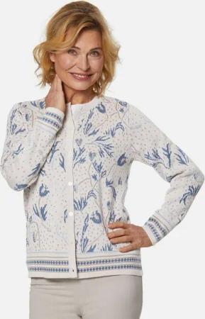 GOLDNER Strickjacke Jacquard-Cardigan