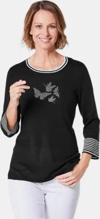 GOLDNER Strickpullover Pullover mit femininem Motiv
