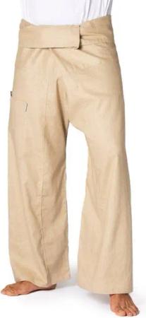 PANASIAM Wellnesshose Thai Fischerhose Hanf bequeme Unisex Wickelhose aus Hanf als Yogahose Freizeithose Relaxhose loose fit