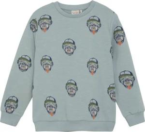 Minymo Longpullover Minymo Sweatshirt Affe Abyss 128