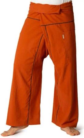 PANASIAM Wellnesshose Thai Fischerhose Stripe bequeme Unisex Wickelhose aus Baumwolle als Yogahose Freizeithose Relaxhose loose fit