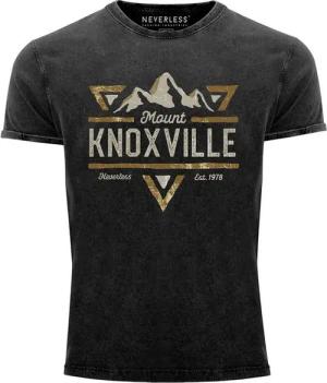 Neverless Print-Shirt Neverless® Herren T-Shirt Vintage Shirt Printshirt Mountain Berge mit Print