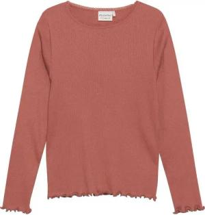 Minymo Longpullover Minymo Rib Langarmshirt Chutney 122 mit Trägern