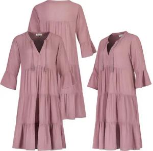 SUBLEVEL Strandkleid Sublevel Damen Kleid Strandkleid Sommerkleid 100% Viskose MIT VOLANTS
