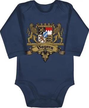 Shirtracer Shirtbody Bayern Wappen Bayernland Freistaat Bayern Mode für Oktoberfest Baby Outfit