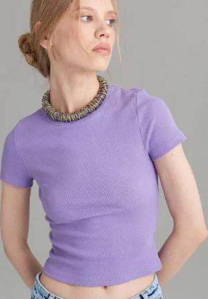 Rivus T-Shirt Damen Basic T-Shirt aus - Kurzarm Shirt, Schmeichelhafte Passform Basi