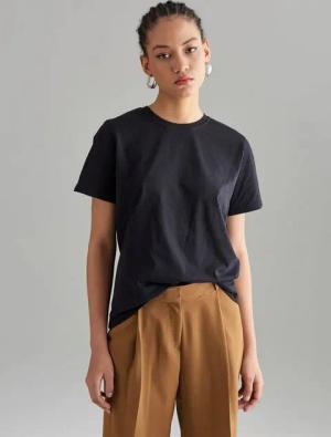 Rivus T-Shirt Damen Basic T-Shirt aus - Kurzarm Shirt, Schmeichelhafte Passform Basi